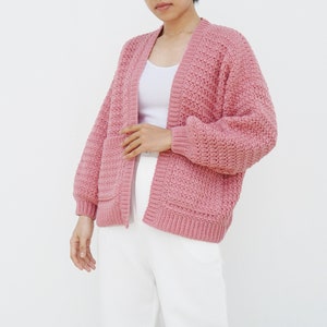 Crochet oversized cardigan pattern, Easy crochet cardigan pattern, Crochet sweater pattern, Modern crochet cardigan, Lightweight cardigan