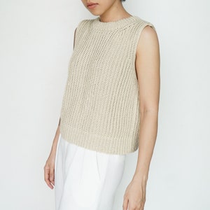 Crochet ribbed vest pattern, Crochet sweater pattern, Easy crochet vest pattern, Easy crochet top, Modern crochet vest pattern,