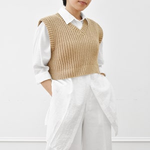 Modèle de gilet court au crochet, Modèle de pull au crochet, Modèle de gilet au crochet facile, Pull au crochet facile, Modèle de gilet au crochet moderne