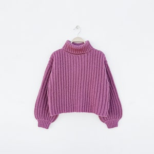 Crochet sweater pattern, Easy sweater crochet, Balloon sleeve sweater pattern, Cozy crochet pullover, Modern crochet cardigan pattern