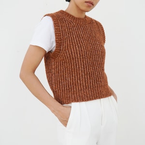 Crochet Ribbed Vest Pattern: Easy Pullover (PDF Pattern)