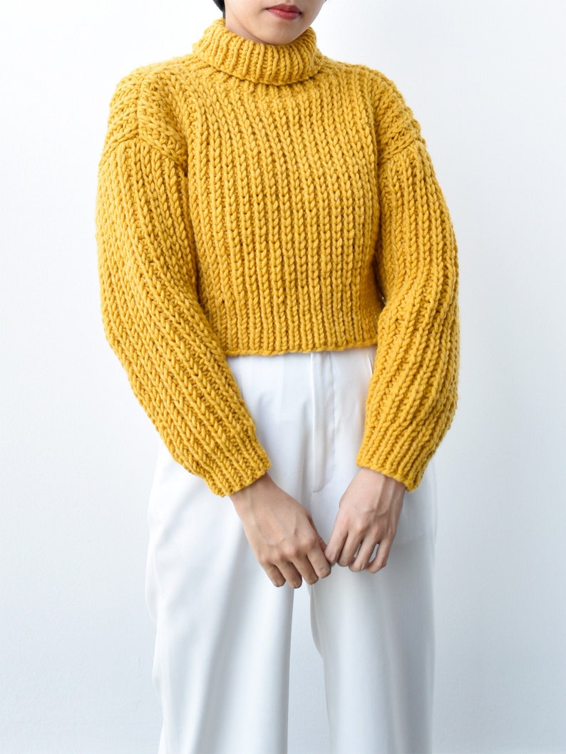 Chunky Knitting Sweater Pattern Easy Sweater Knitting Etsy