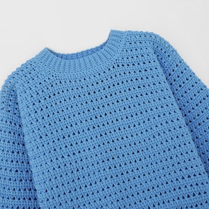 Crochet sweater pattern, Crochet lace sweater pattern, Easy sweater crochet, Oversize sweater pattern, Cozy crochet pullover image 2