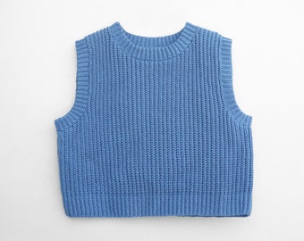 Crochet ribbed vest pattern, Crochet sweater pattern, Easy crochet vest pattern, Crochet timeless pullover, Modern crochet vest pattern