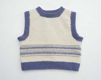 Crochet Vest Pattern: Modern Pullover, Sizes XS-XXL (PDF Pattern)