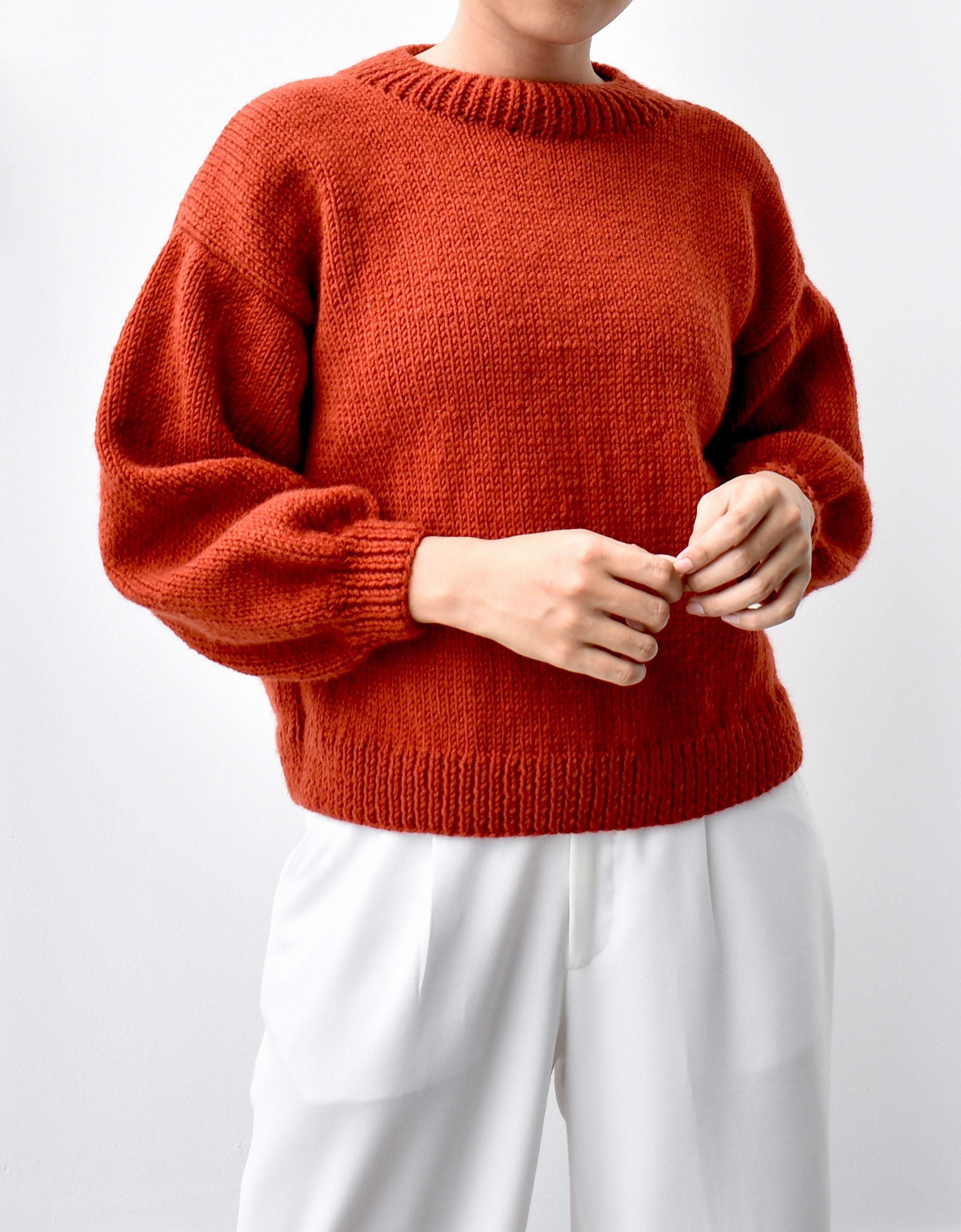 Easy Knit Pullover Sweater Pattern: Beginner Pattern (english) - Etsy