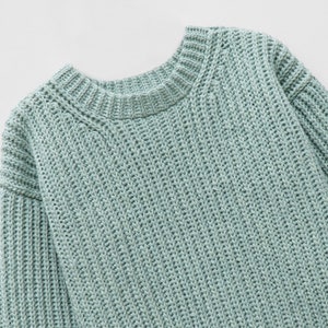 Crochet ribbed sweater pattern, Easy crochet sweater pattern, Crewneck sweater, Modern cozy pullover, Easy crochet jumper, Cozy sweater image 5