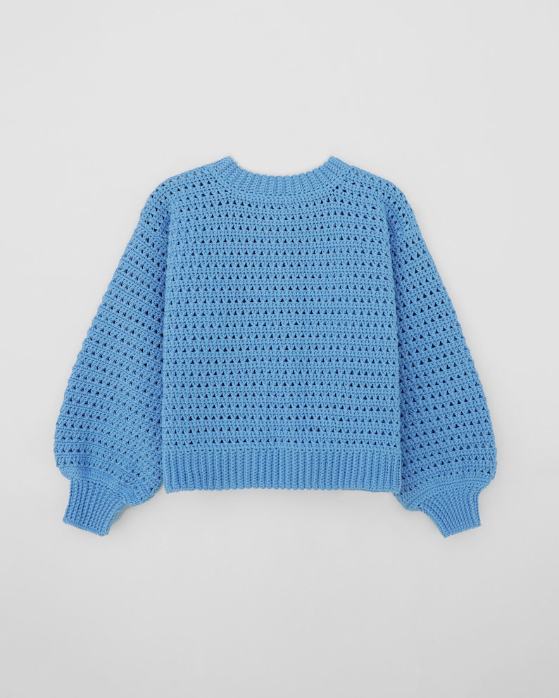 Crochet sweater pattern, Crochet lace sweater pattern, Easy sweater crochet, Oversize sweater pattern, Cozy crochet pullover image 4