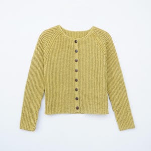 Mönster för virkad ribbad kofta: Raglan Cardigan (engelsk)