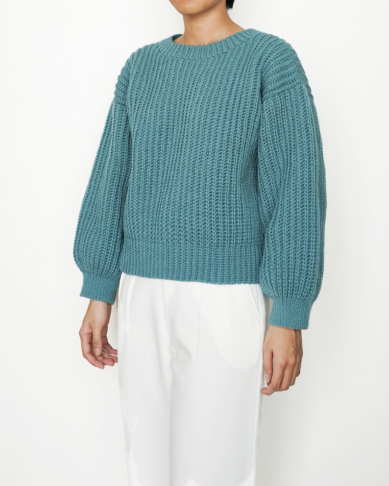 Crochet ribbed sweater pattern