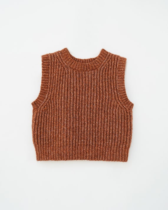 Crochet Ribbed Vest Pattern: Easy Pullover (PDF Pattern)