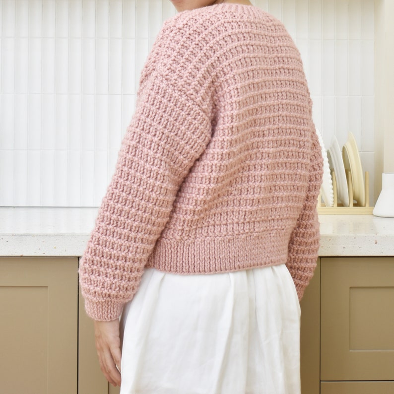 Knitting chunky cardigan pattern, Easy cardigan knitting pattern, Oversized cardigan pattern, Beginner sweater pattern, Knitting sweater image 5