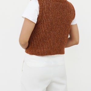 Crochet ribbed vest pattern, Crochet sweater pattern, Easy crochet vest pattern, Crochet ribbed pullover, Modern crochet vest pattern image 4