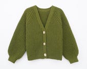 Crochet Raglan Cardigan Pattern: Ribbed Modern Cardigan (English)