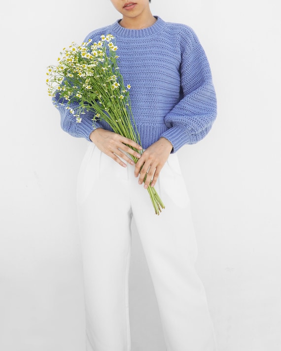 Easy Crochet Sweater Pattern Beginner Crochet Pattern Etsy