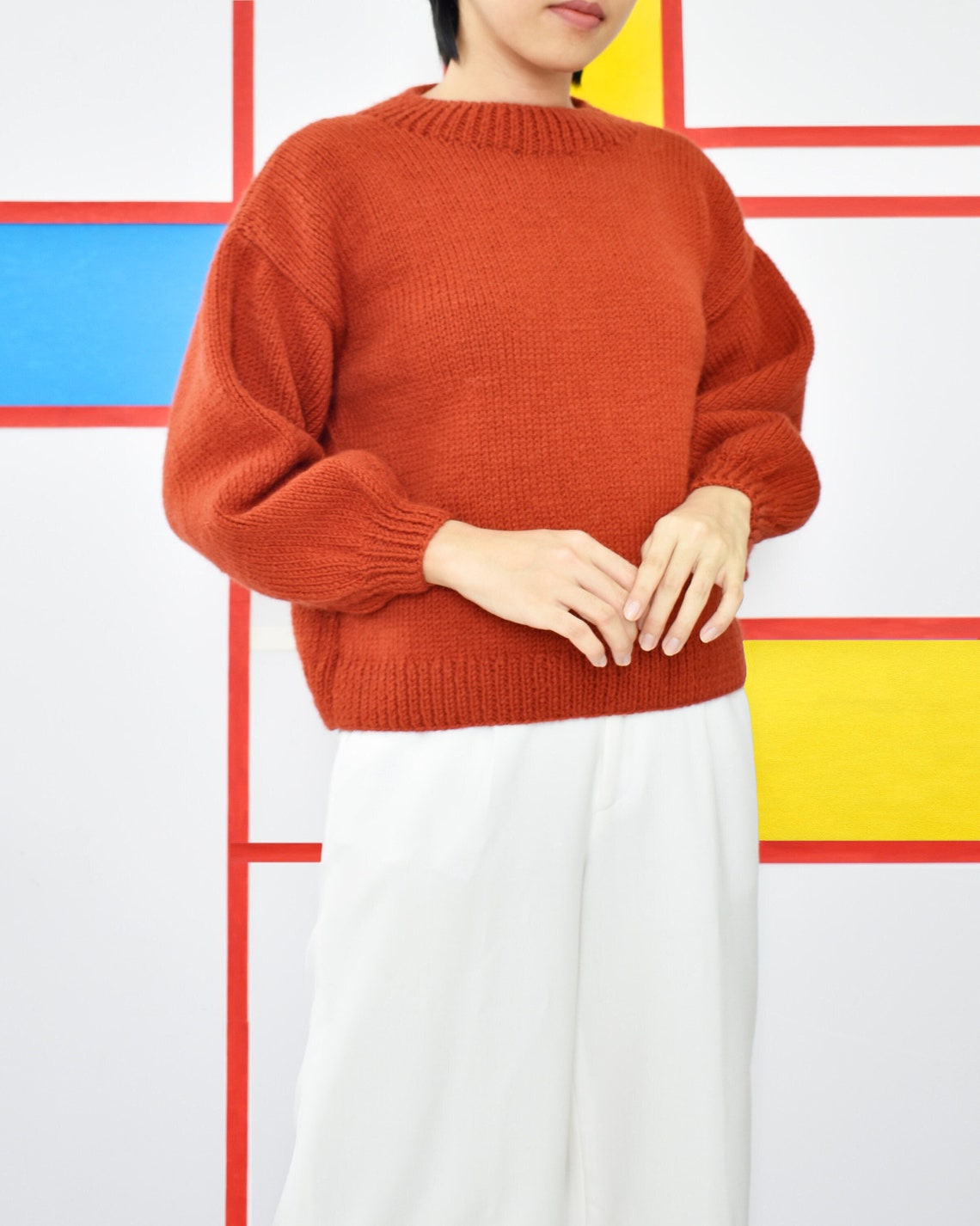 Easy Knitting Sweater Pattern Knitting Pullover Sweater Etsy