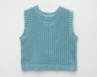 Crochet Ribbed Vest Pattern: Easy Pullover (PDF Pattern)