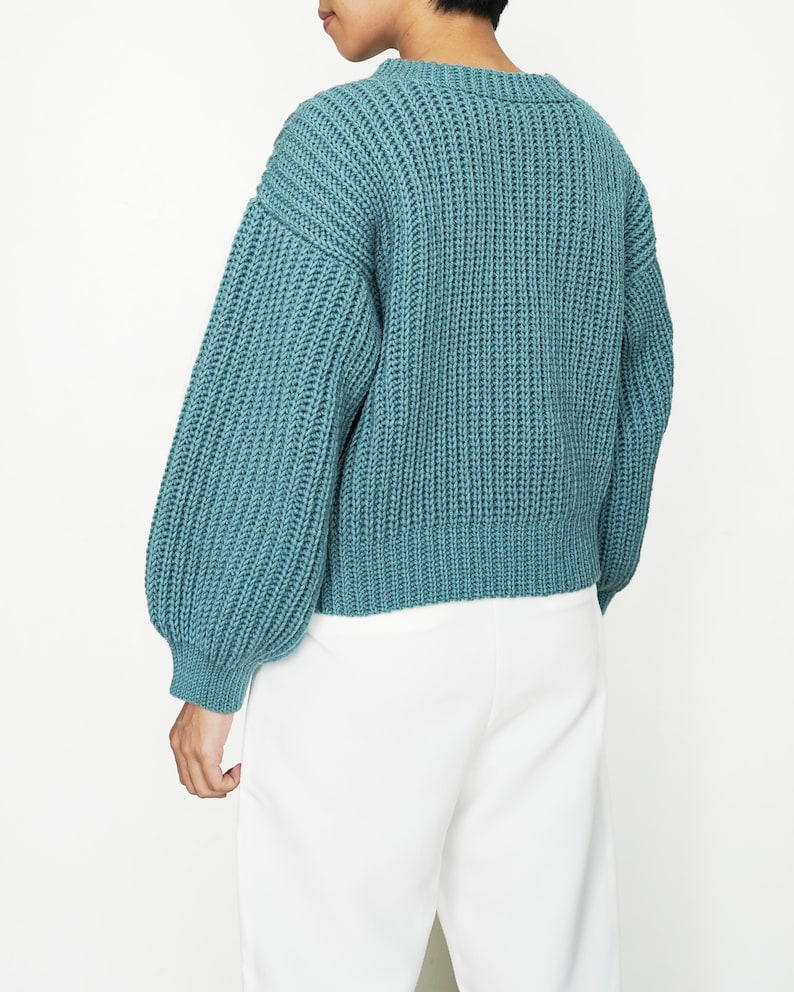 Crochet ribbed sweater pattern