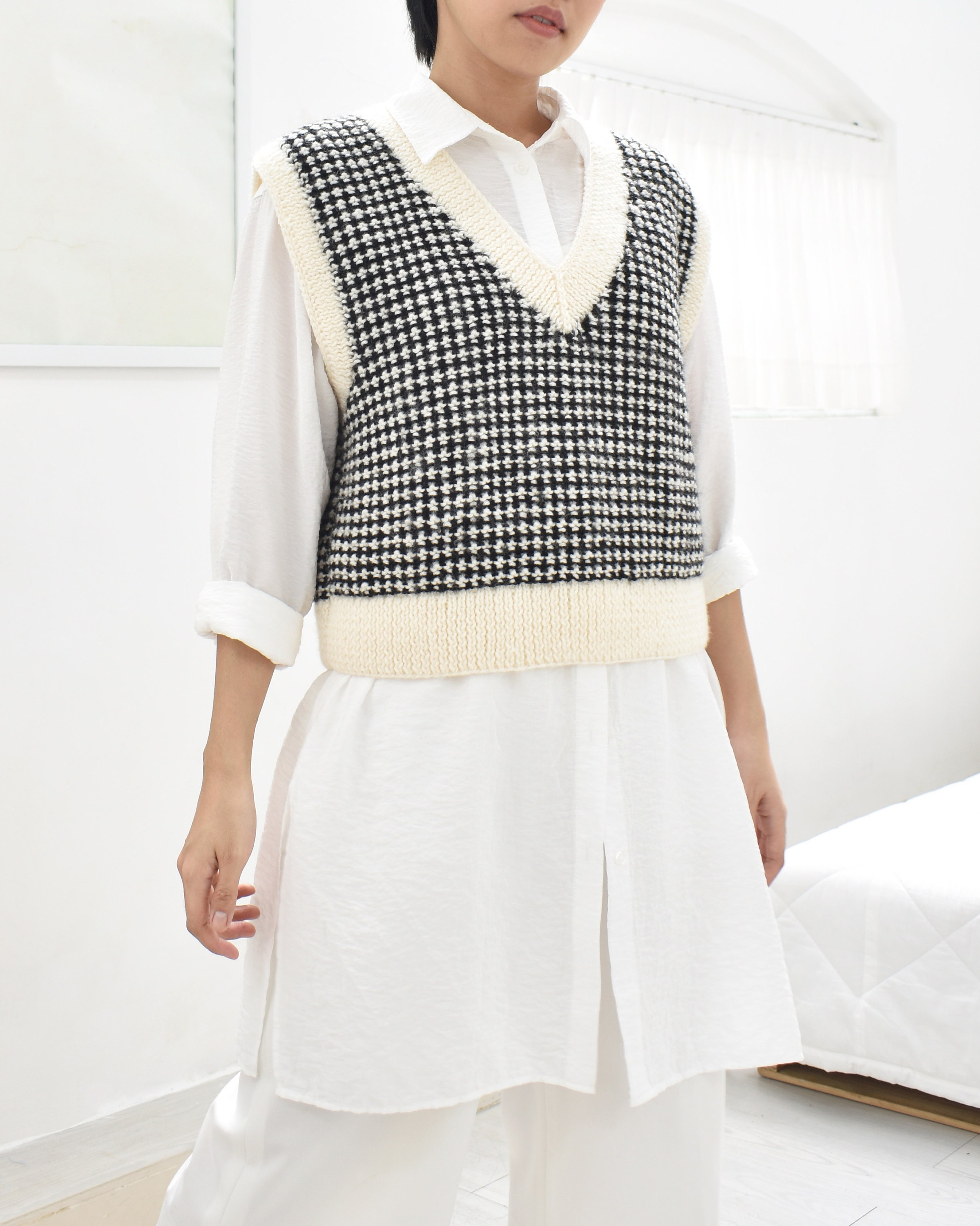Knitting Blended Vest Pattern Knitting 