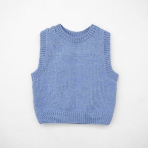 Modèle de gilet épais à tricoter, pull gilet facile à tricoter, motif gilet intemporel, pull gilet à tricoter pour débutant et modèle de haut à tricoter