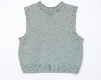 Seamless Bottom-up Knit Vest Pattern: Beginner Pattern (English)