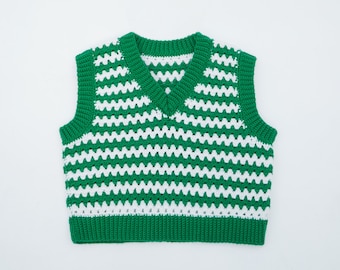 Modern crochet vest pattern, Striped vest pattern, Crochet granny sweater pattern, Easy crochet vest pattern, Crochet modern pullover