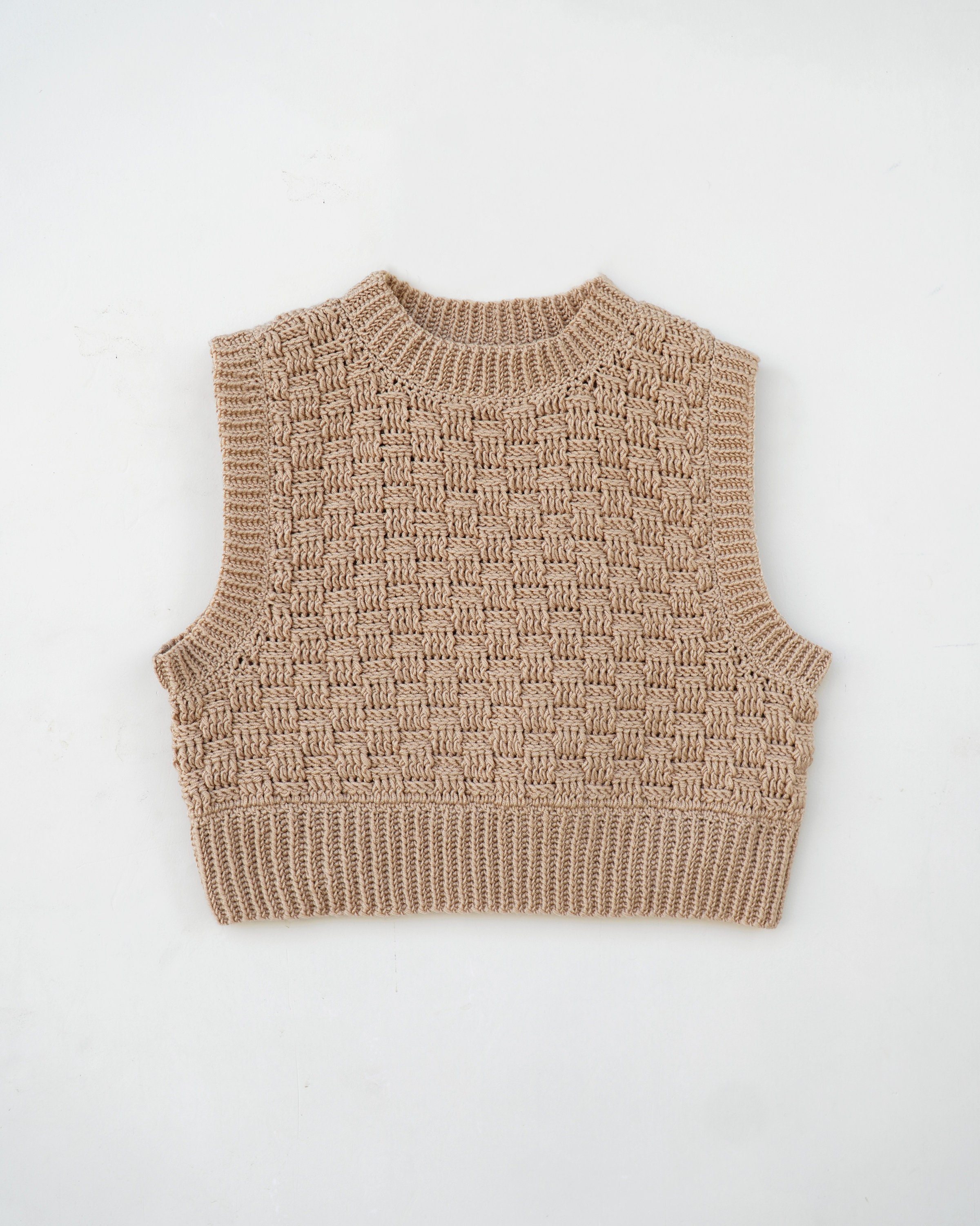 新品Herencia cut out design over knit vest KNIT a CHECKERED VEST on a SENTRO knitting machine