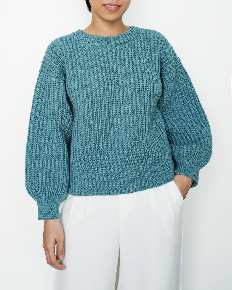 Crochet ribbed sweater pattern