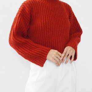Crochet sweater pattern, Easy crochet sweater pattern, Chunky sweater pattern, Side split sweater, Modern cozy pullover, Easy crochet jumper image 2