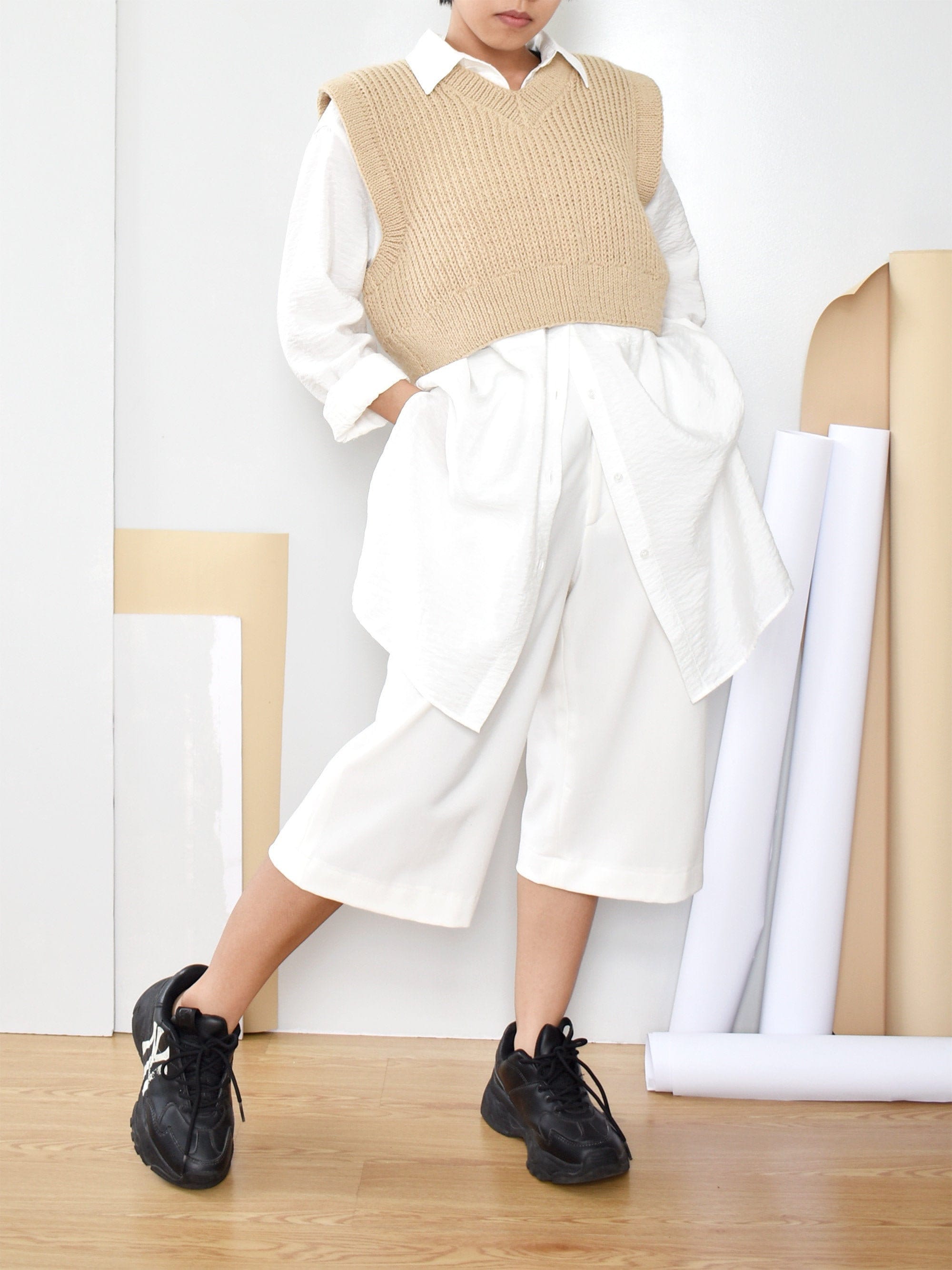 Knitting cropped vest pattern, Knitting sweater sweater, Easy knit ve…