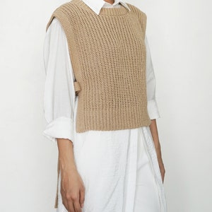 Crochet ribbed vest pattern