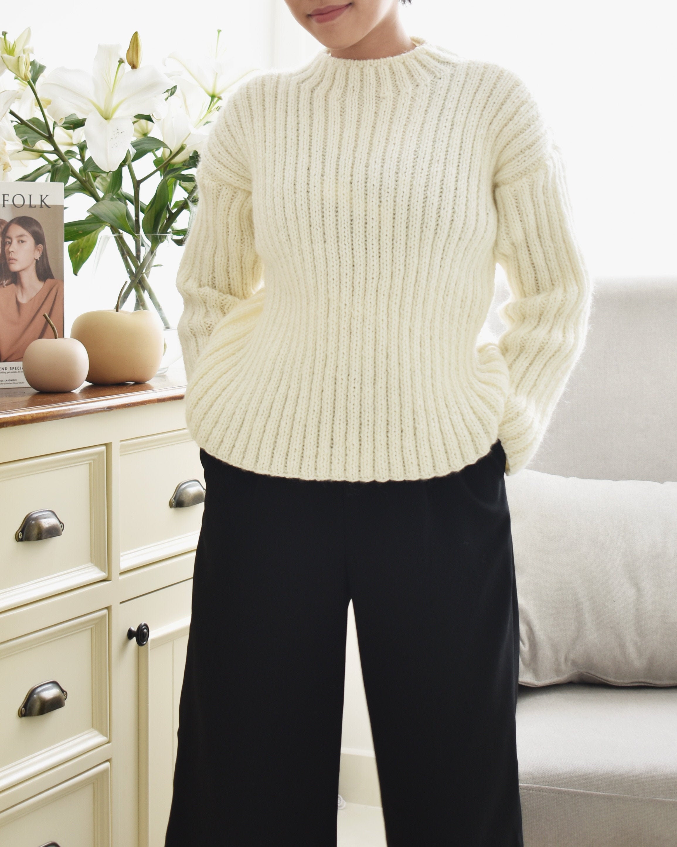 Easy knitting sweater pattern, Knit sweater pattern, Easy sweater knitting pattern, Oversize sweater pattern, Beginner knitting pullover