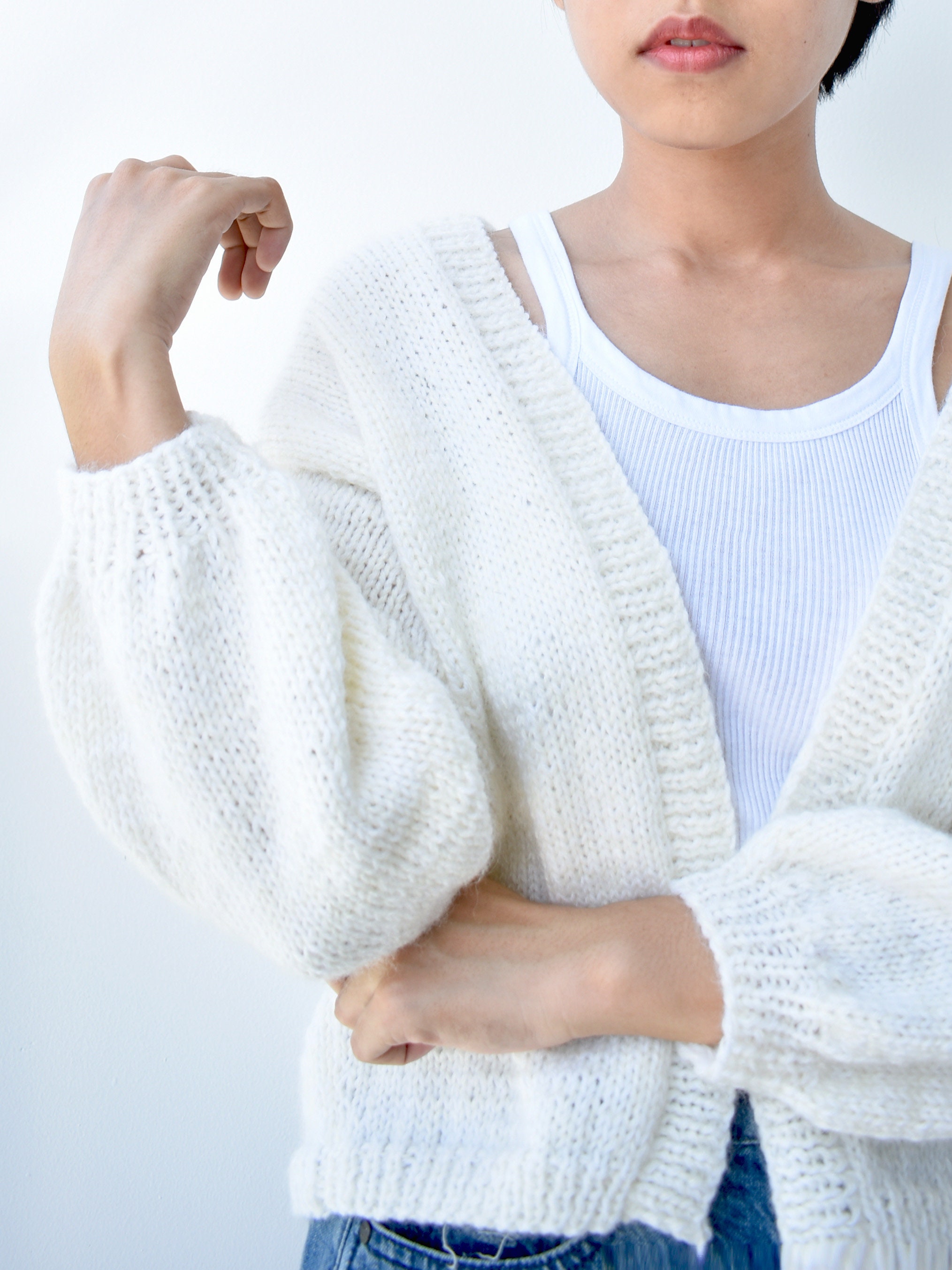 Mohair Cardigan Knitting Pattern Easy Knit Cardigan Pattern Etsy