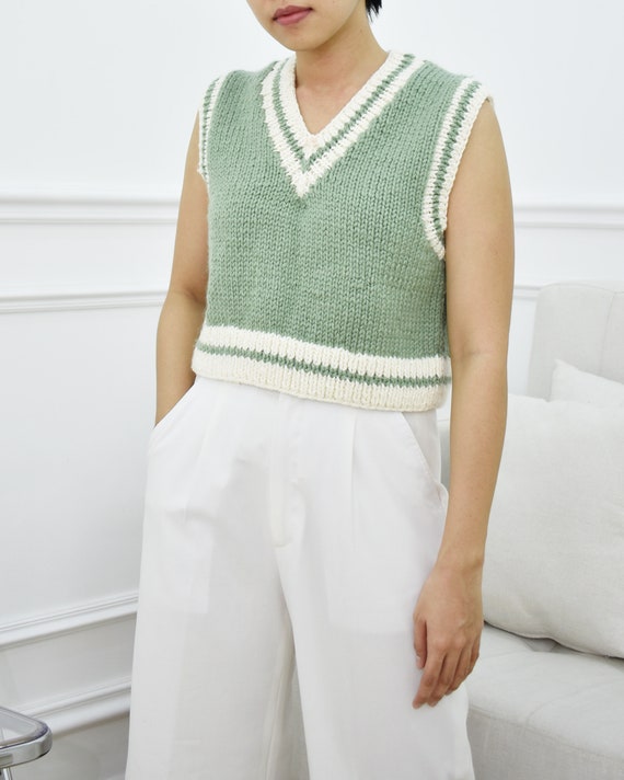 Chunky Knitting Vest Pattern, Easy Knitting Vest Sweater, Easy Knit Vest  Pattern, Beginner Knitting Vest Sweater, Top Knitting Pattern 