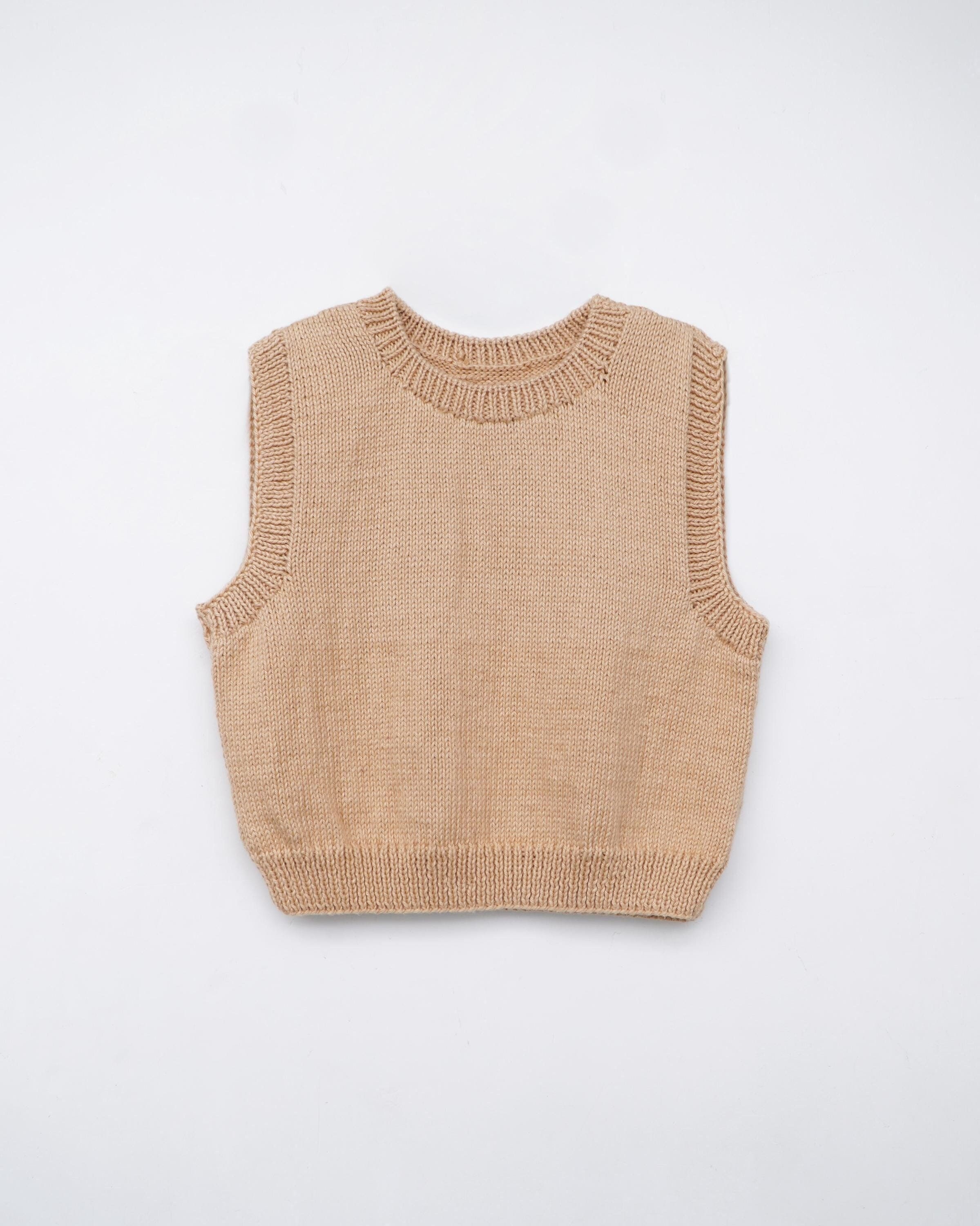 Knitting Vest Pattern, DK Yarn, Easy Knitting Vest Sweater