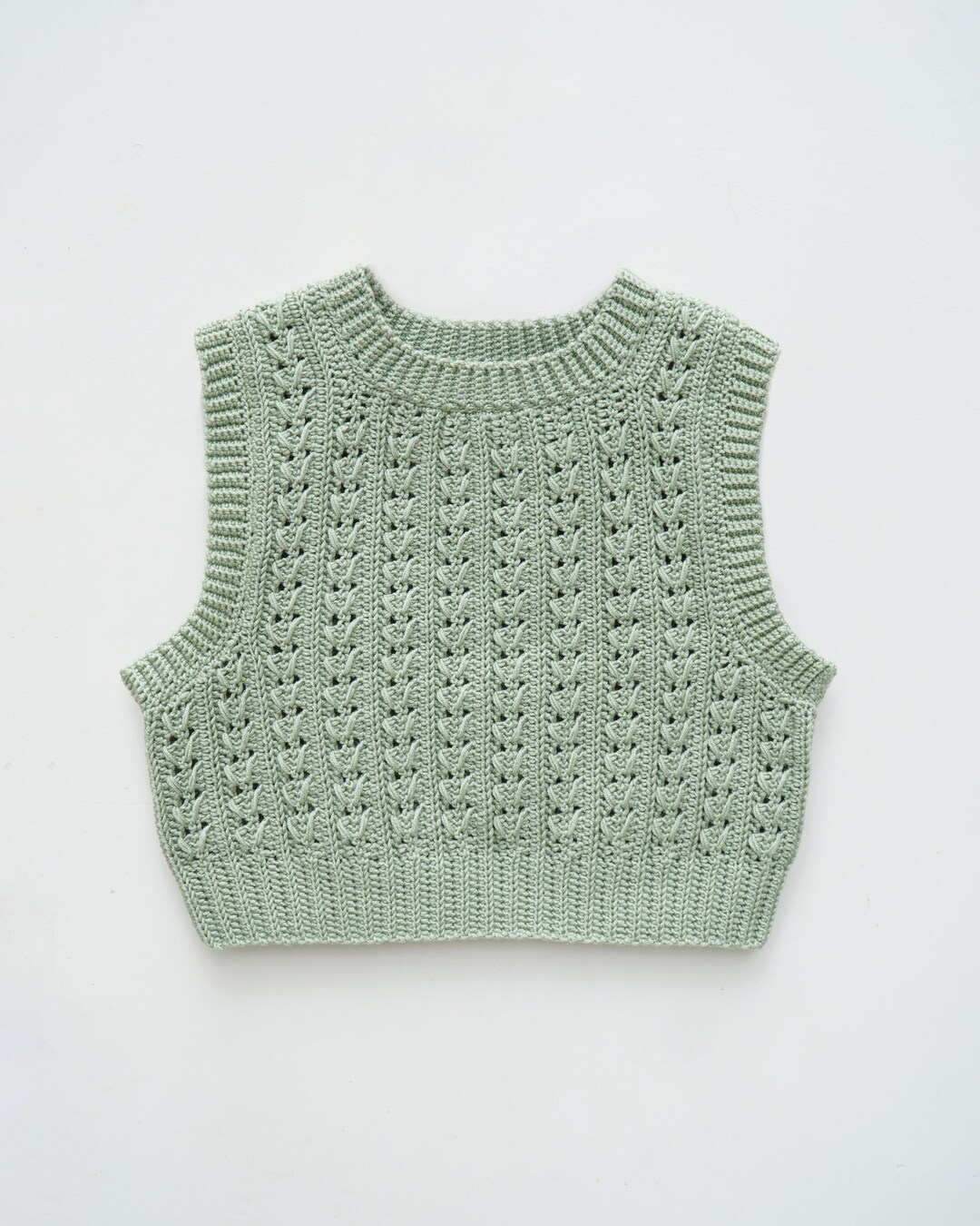 トップス MEDI SHELL MOTIF CROCHET KNIT VEST ameri Ameri】SHELL MOTIF CROCHET KNIT VEST