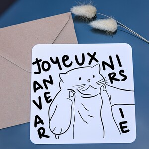 Carte bon anniversaire chat - cat lover - maman chat - Papier éco-responsable + enveloppe kraft incluse