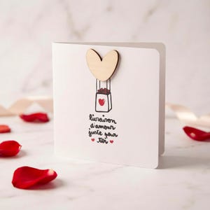 Carte " livraison d'amour juste pour toi " carte pour petit amie, carte pour mon chéri, relation à distance, enveloppe kraft incluse