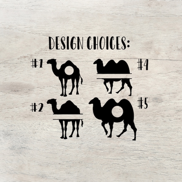 Custom Vinyl Decal for Camel Lovers, Personalized Decals with Name, Monogram Decal, Personalize Decal for Tumblers, Gift Ideas, Camels