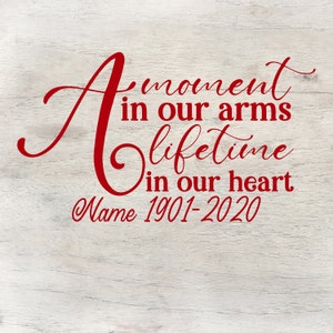 Custom Memorial Decal, Wall Art, Memorial Bumper Sticker, Personalized with Name/Year, Vinyl, Sorry for Your Loss Gift Idea, Funeral Signs