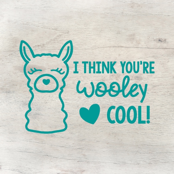 I Think You're Wooley Cool, Cute Lamb Gifts, Sheep Lover's Decal, Vinyl Sticker, Farmer Gift Ideas, Wool Decal, Kid Presents, Decal for Cars