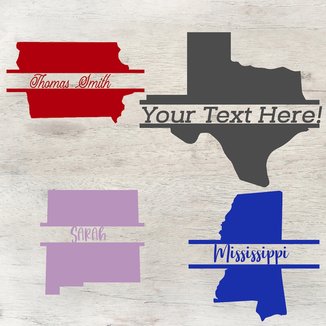 State Sticker Street United States, All 50 States, Vinyl Decal for Home State Sign, Gift for ...