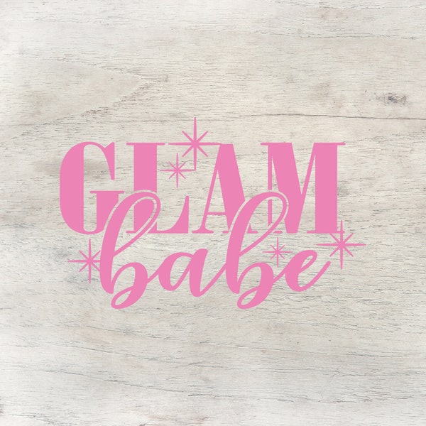 Glam Babe, Make Up Lovers, Vinyl Decals, Make Up Bags, Bumper Stickers, Gifts for Girls, Girl Bedroom Decor, Wall Art, Gifts for Teen Girls