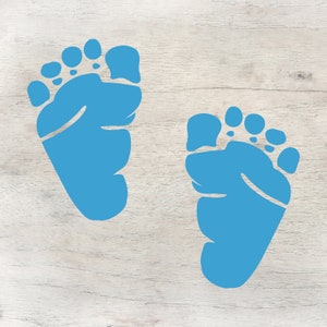 Baby Footprints, Baby Feet, Infant Feet, Toddler Feet, Baby Bumper Sticker, Baby Shower Gifts, Pregnancy Announcement, Surprise, Vinyl Decal