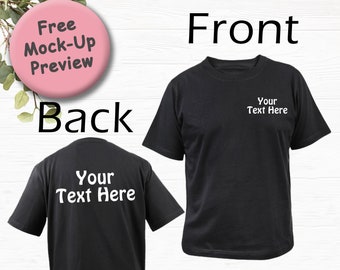 custom t shirts front and back