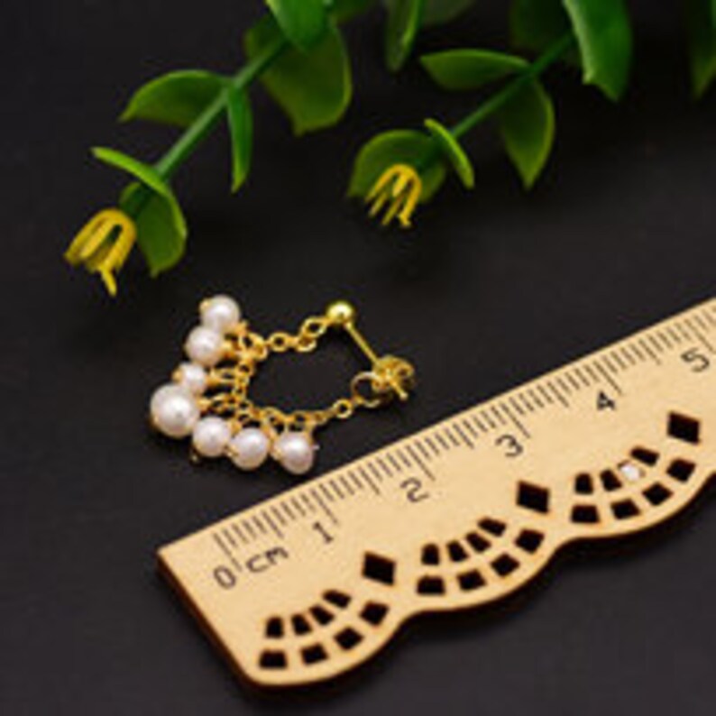 Pearl Bridal Earring Dangle Pearl Earring Tasseled Pearl Earring|Pearl Earring|925 Sterling Silver Ear Pin Pearl Ear Jacket Pearl Earring
