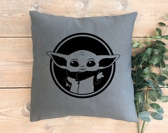 Baby Yoda Inspired Art Pillow Yoda throw pillow, adorable this is