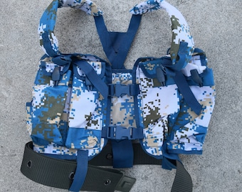 Surplus Chinese Military &#39;Type 95&#39; PLA Marine oceanic camo Load Bearing Vest (LBV) Chest Rig