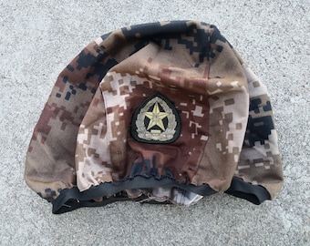 Surplus Chinese PLA Military Ground Force arid desert camo PASGT type helmet cover for airsoft and cosplay