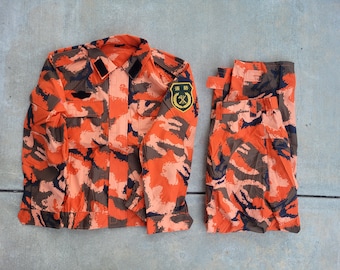 Surplus Chinese Military PAP BDU Uniform - Type 05 Firefighting Department Maple Leaf Rescue airsoft and cosplay Camo
